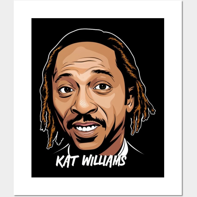 Katt Williams Funny Face Wall Art by Aldrvnd